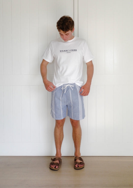 Blue Towel Short